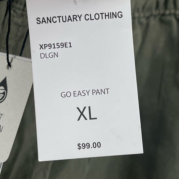 Sanctuary Go Easy Women’s Pine Green Drawstring Pull-On Pants XL NWT Lyocell - Picture 5 of 16
